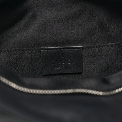 Calfskin Bamboo Croisette Clutch Black