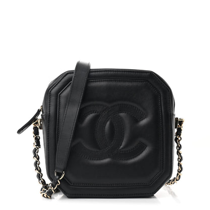Lambskin CC Octagon Camera Case Black