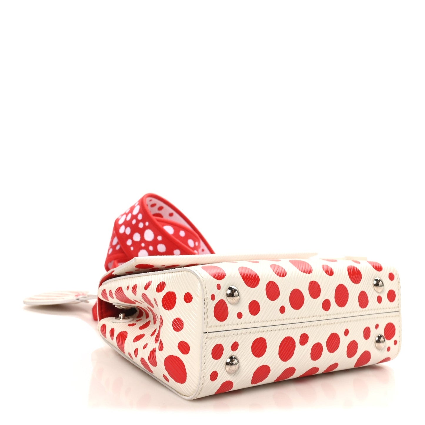 LV X YK Monogram Kusama Epi Cluny Mini White Red