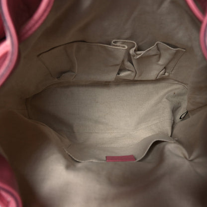 Cellarius Calfskin Medium Bamboo Backpack Glossy Pink