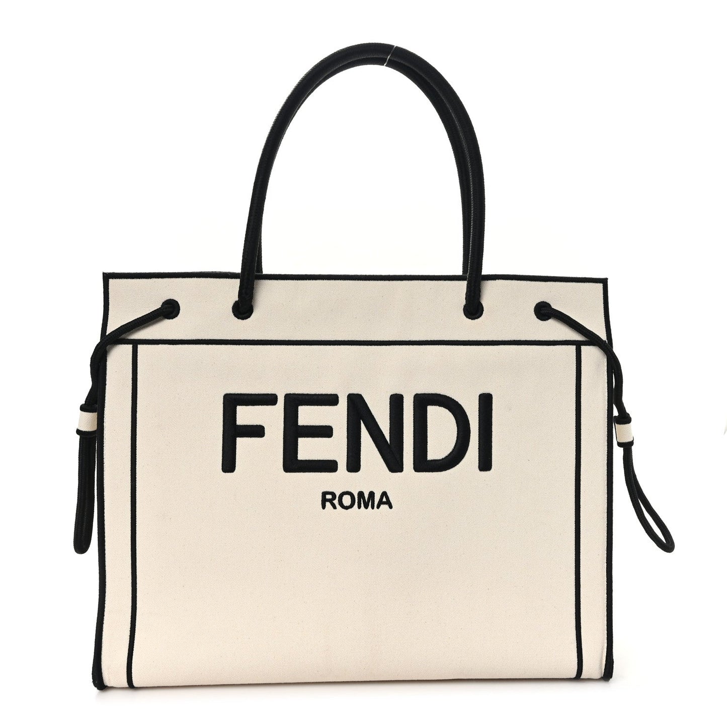 Canvas Logo Large Shopping Tote Grezzo Black