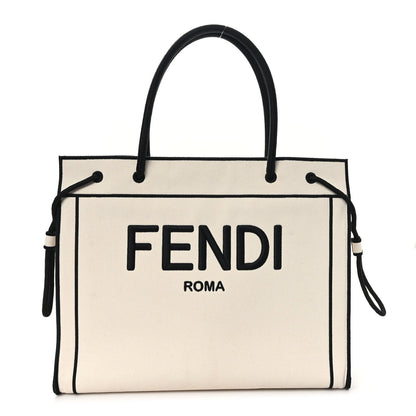 Canvas Logo Large Shopping Tote Grezzo Black