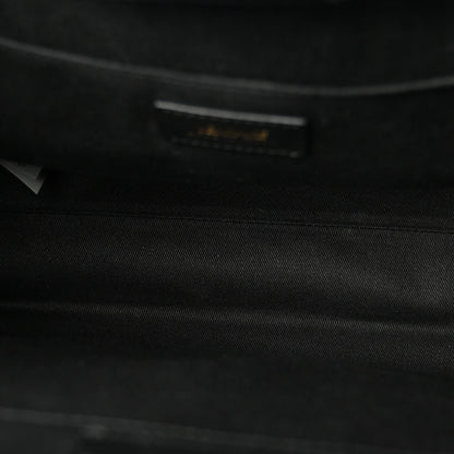 Grainy Calfskin Large Virtus Top Handle Tote Black
