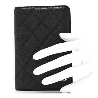 Caviar Quilted Agenda Cover Black