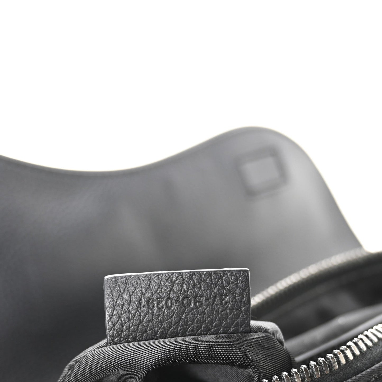 Nylon Grained Calfskin Saddle Bag Black Multicolor