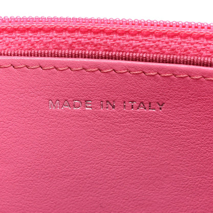 Aged Calfskin Quilted Gabrielle Wallet On Chain WOC Pink