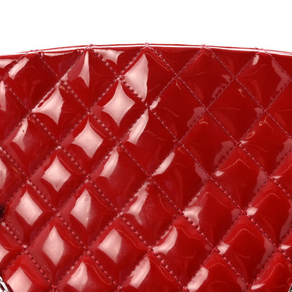 Patent Quilted Large Just Mademoiselle Bowling Bag Red