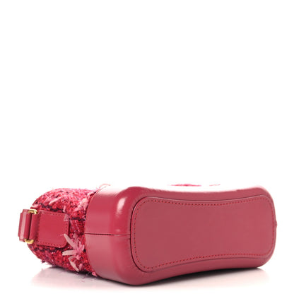 Tweed Calfskin Small Gabrielle Hobo Pink