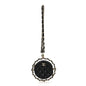 Lambskin Quilted Chain Round Mini Clutch Black