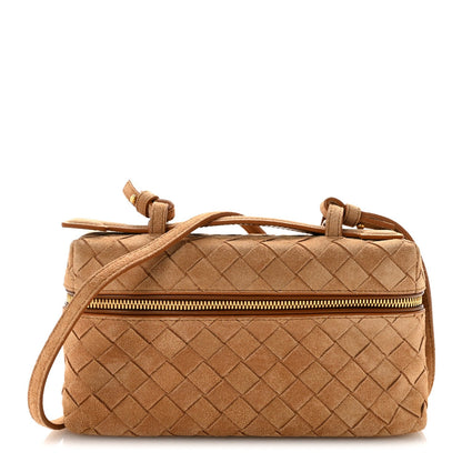 Suede Intrecciato Bang Bang Vanity Case Amber