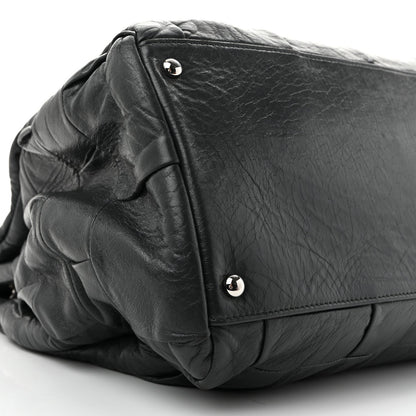 Lambskin Igloo Shoulder Bag Dark Grey