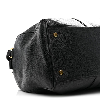 Calfskin Buckley Duffle Bag Black