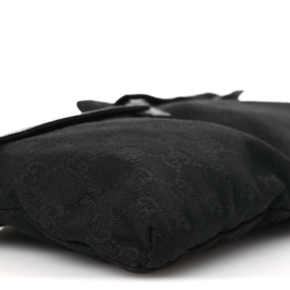 GG Monogram Double Pocket Belt Bag Black