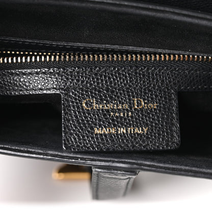 Grained Calfskin Saddle Bag Black