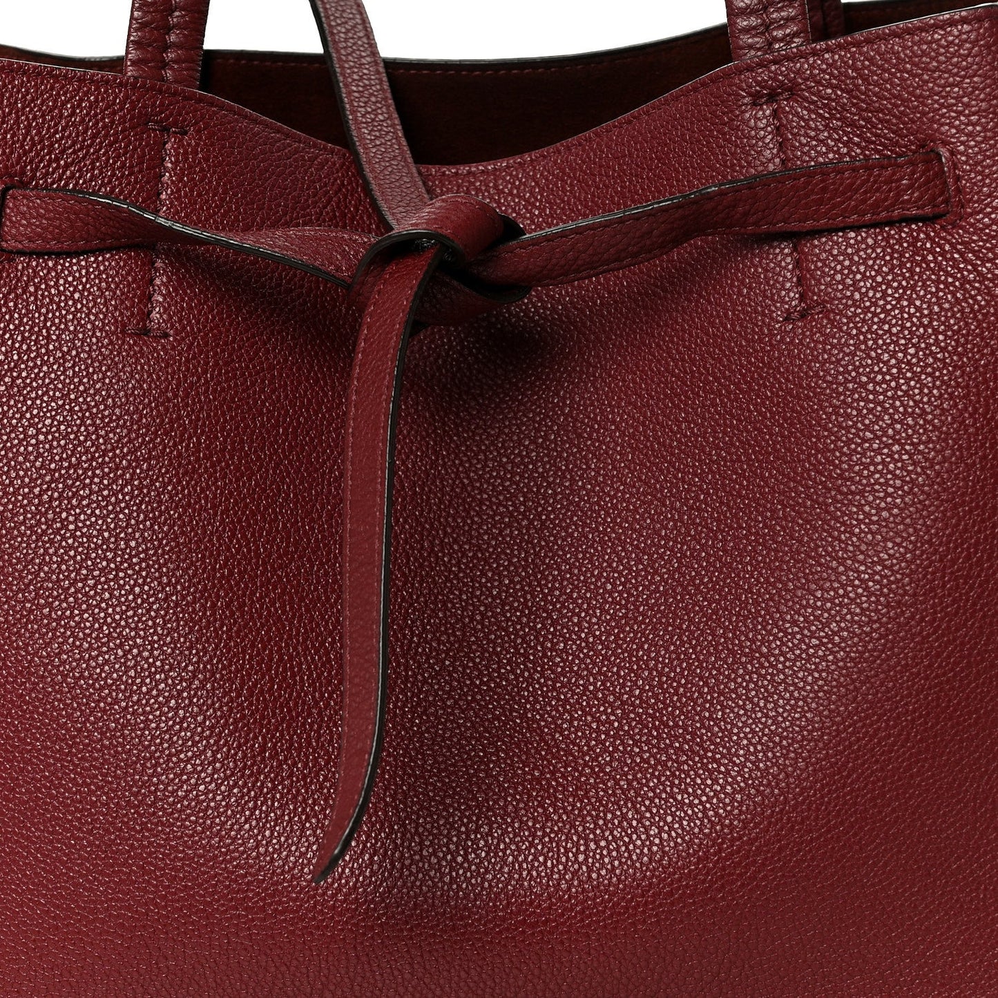 Soft Grained Calfskin Small Belt Cabas Phantom Light Burgundy