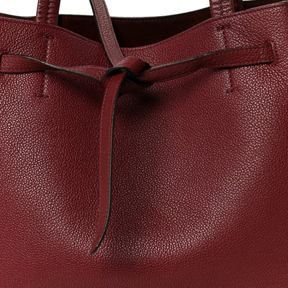 Soft Grained Calfskin Small Belt Cabas Phantom Light Burgundy