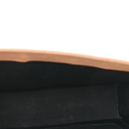 Grain De Poudre Textured Mixed Matelasse Medium Triquilt Monogram Satchel Dark Beige