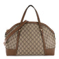 GG Supreme Monogram Medium Nice Top Handle Dome Bag Brown