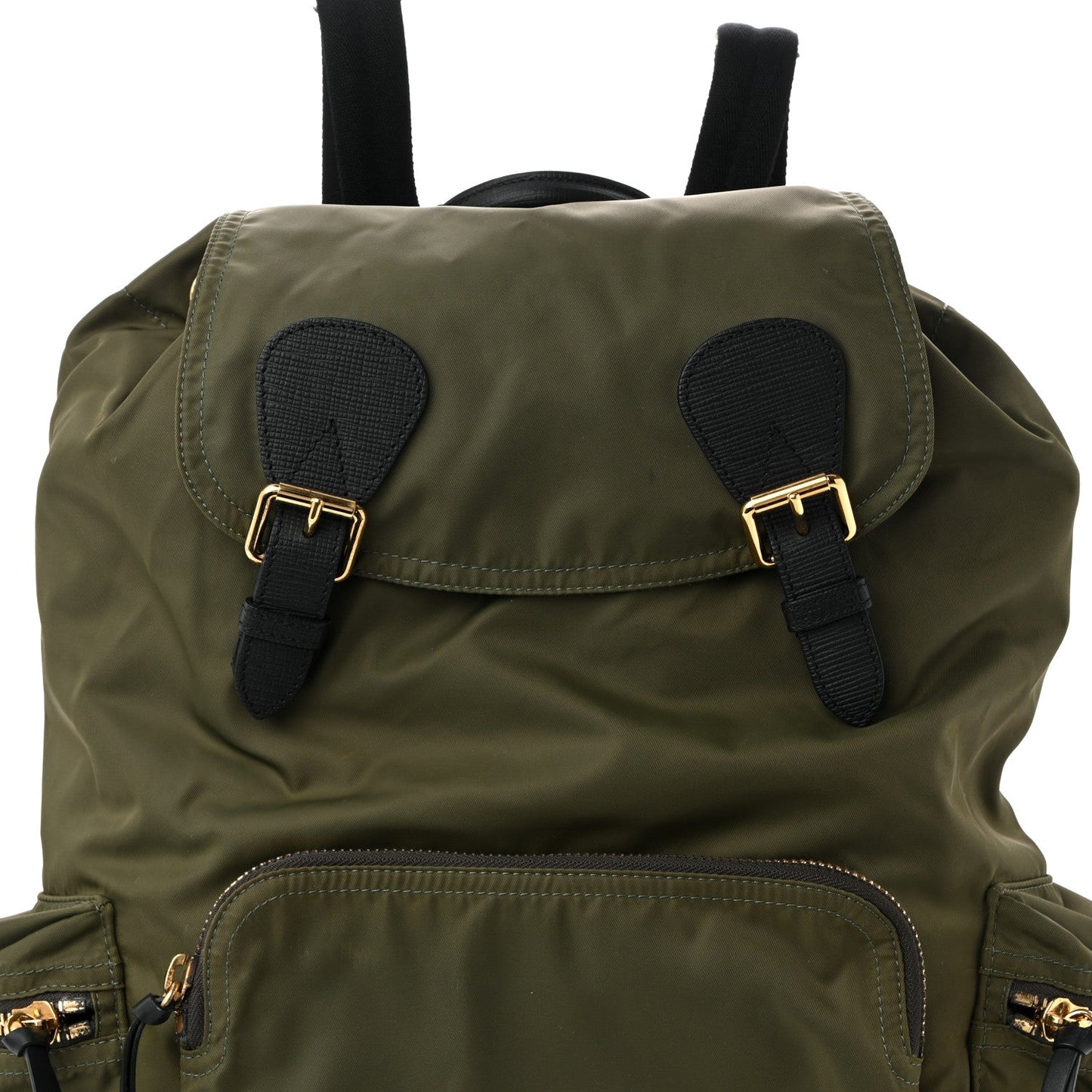 Nylon Large Rucksack Backpack  Canvas Green