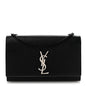 Grain De Poudre Medium Classic Monogram Kate Satchel Black White