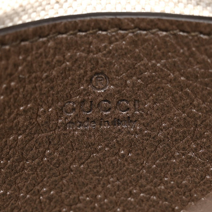 GG Supreme Monogram Textured Dollar Calfskin Mini Blondie Chain Shoulder Flap Bag Beige Ebony New Acero