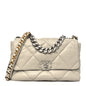 Lambskin Quilted Large Chanel 19 Flap Grey