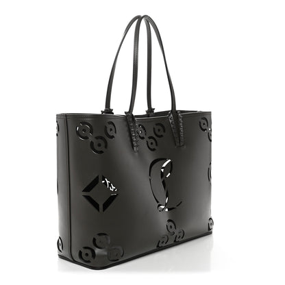Calfskin Paris CL Logo Perforated Cabata Tote Rocket