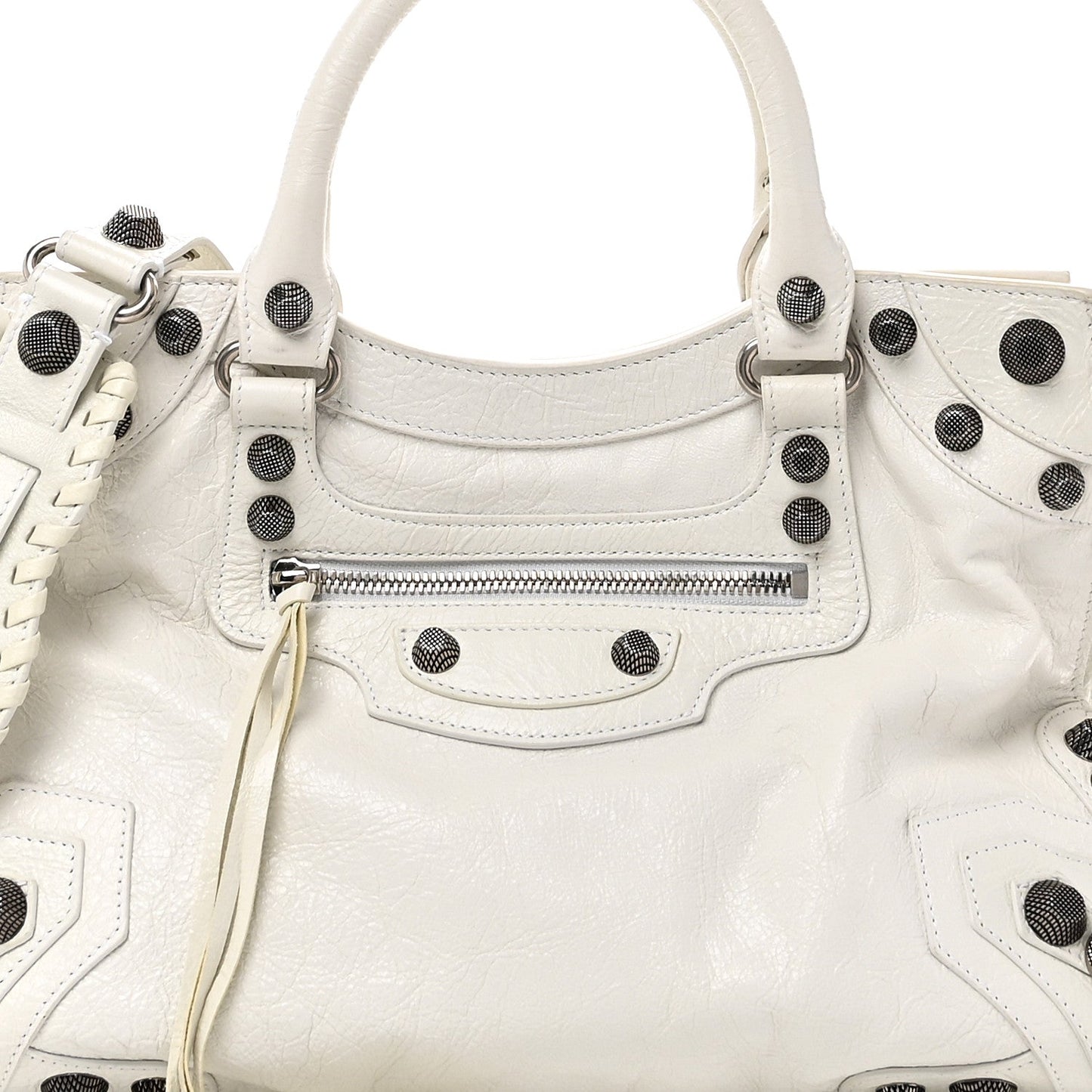 Agneau Arena Neo Cagole City Handbag Optic White