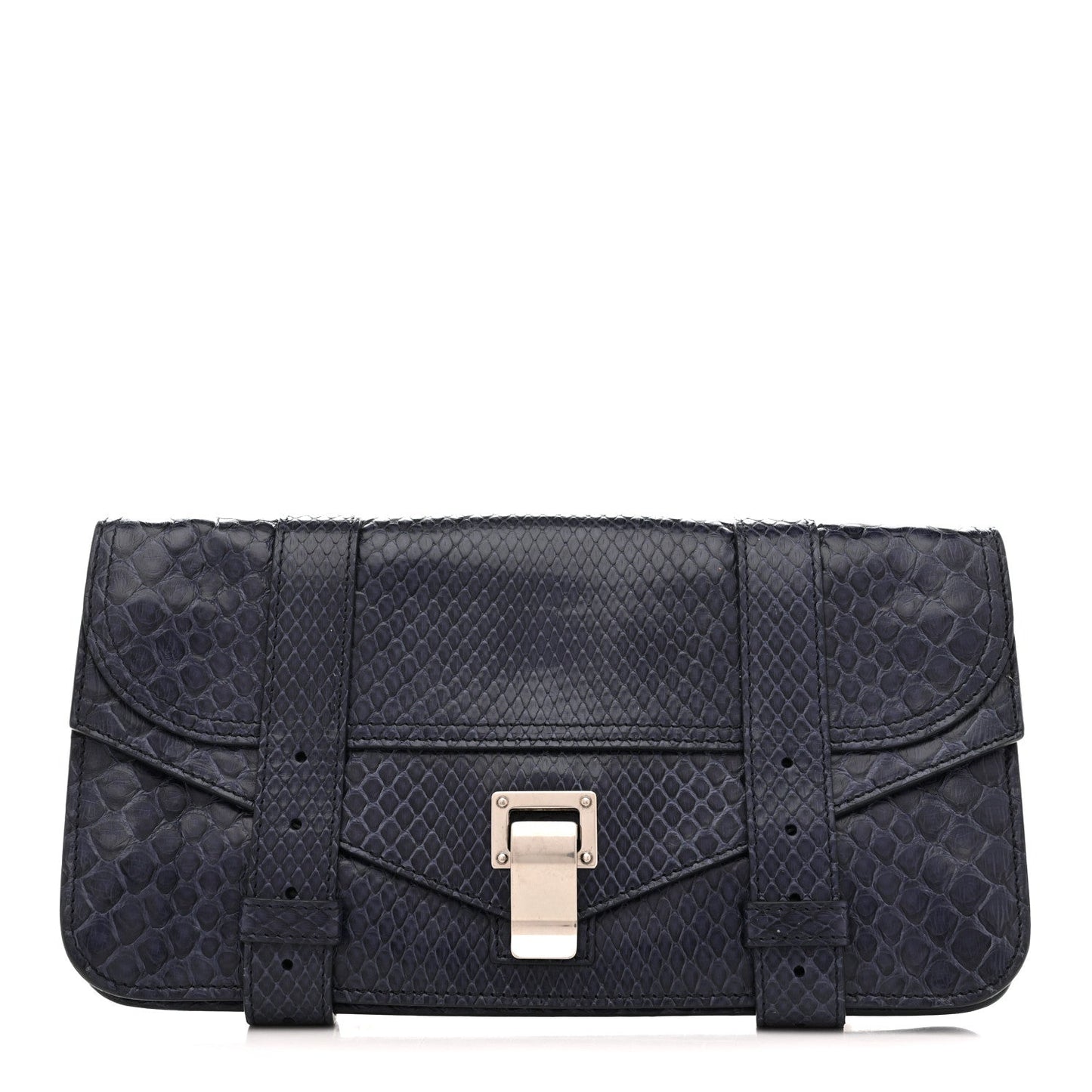 Snakeskin PS1 Pochette Clutch Blue