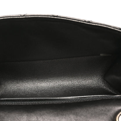 Metallic Sheepskin Quilted 2.55 Reissue Mini Flap Dark Silver