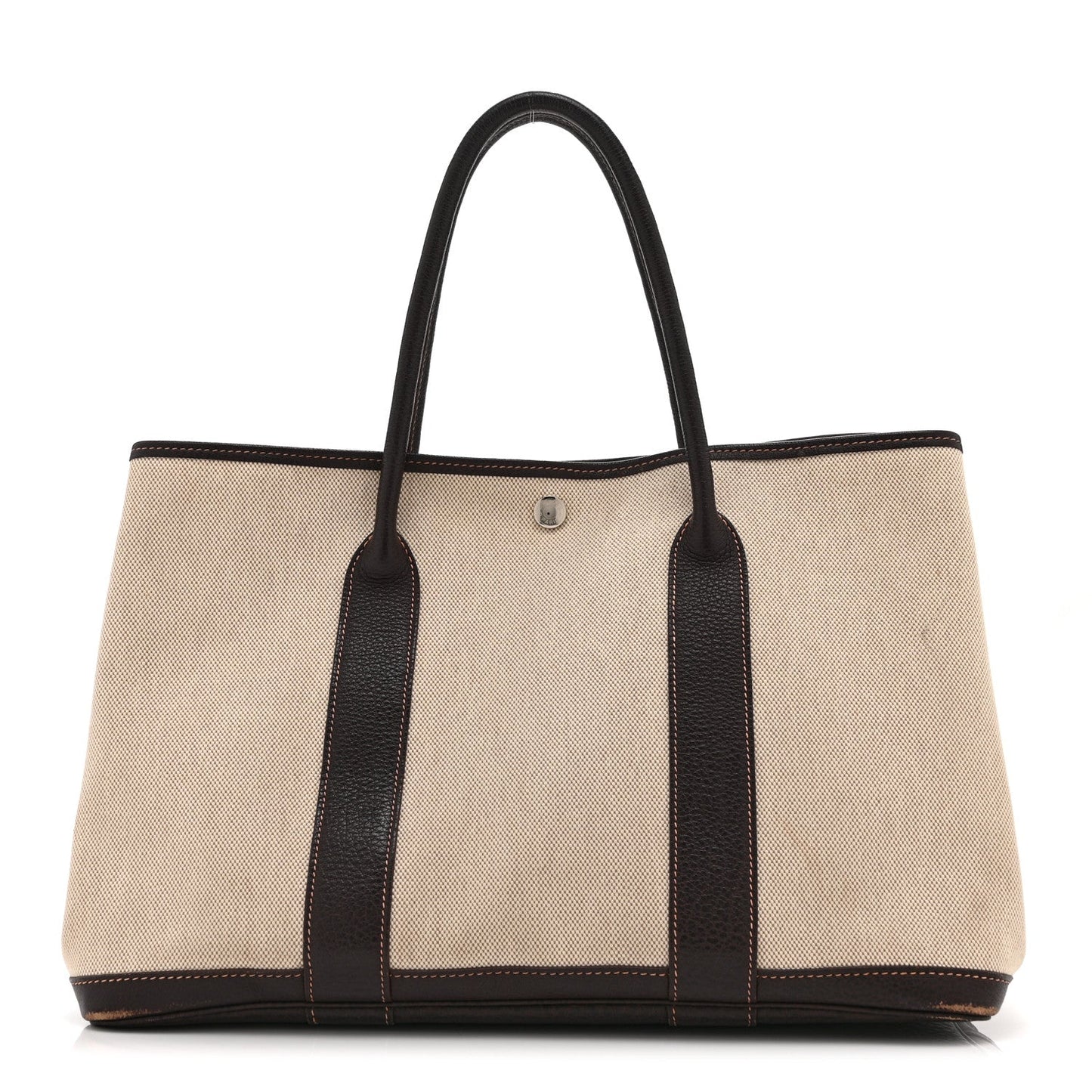 Buffle Skipper Toile Garden Party 36 MM Tote Marron Fonce