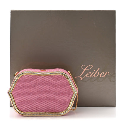Swarovski Crystal Minaudière Clutch Pink