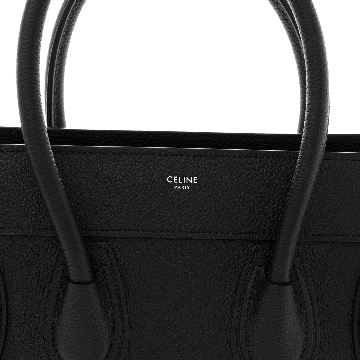 Drummed Calfskin Micro Luggage Black