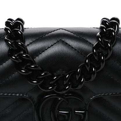 Calfskin Matelasse Monochrome GG Marmont Chain Belt Bag Black