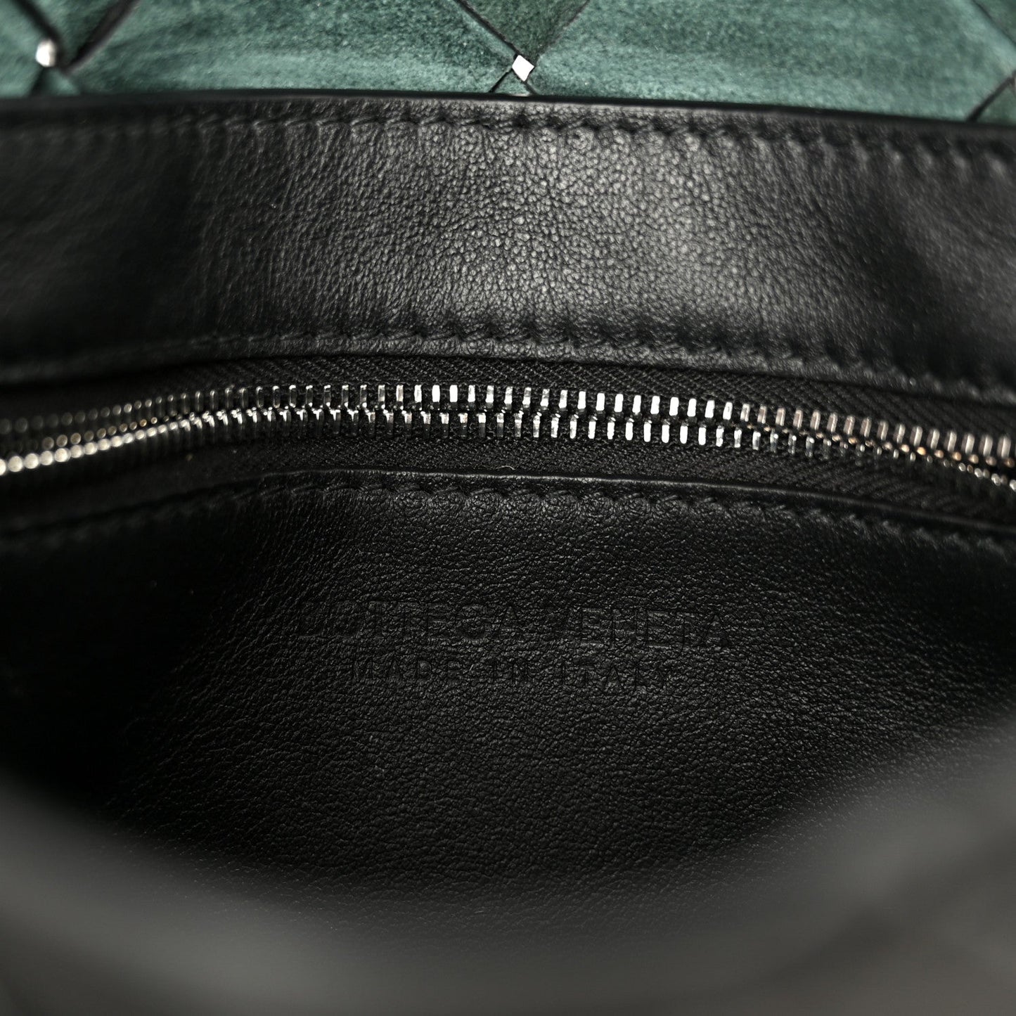 Grained Calfskin Intreccio Small Diago Crossbody Bag Black
