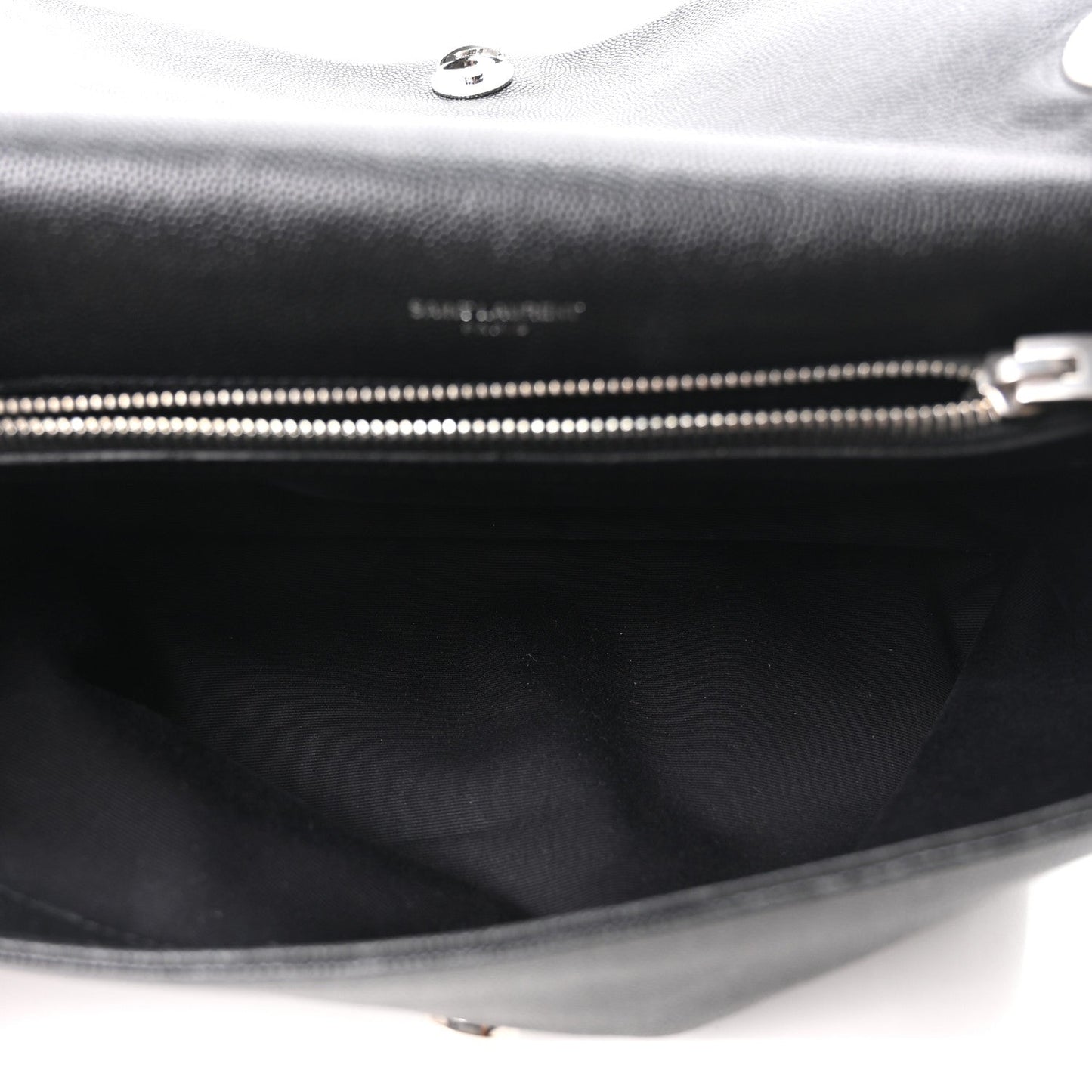 Grain De Poudre Medium West Hollywood Monogram Fold-Over Black