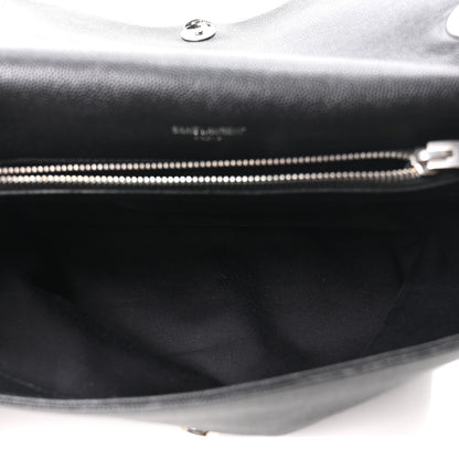 Grain De Poudre Medium West Hollywood Monogram Fold-Over Black