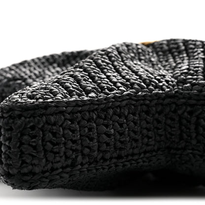 Raffia Star Coco Beach Bag Black