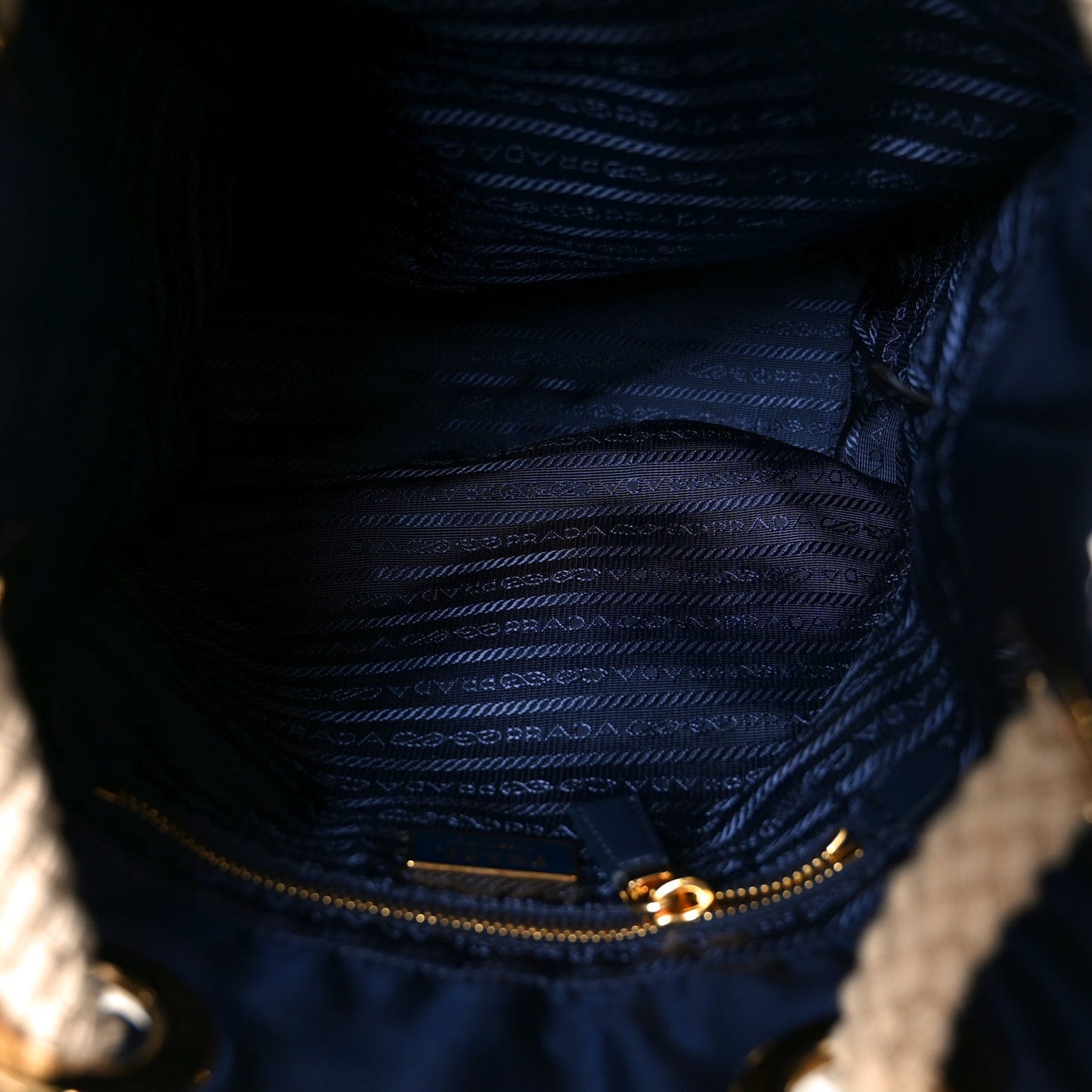 Re-Nylon Triangle Mariner Bucket Bag Baltico