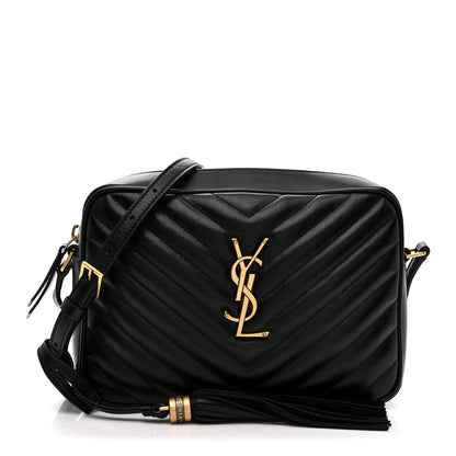 Calfskin Matelasse Monogram Lou Camera Bag Black
