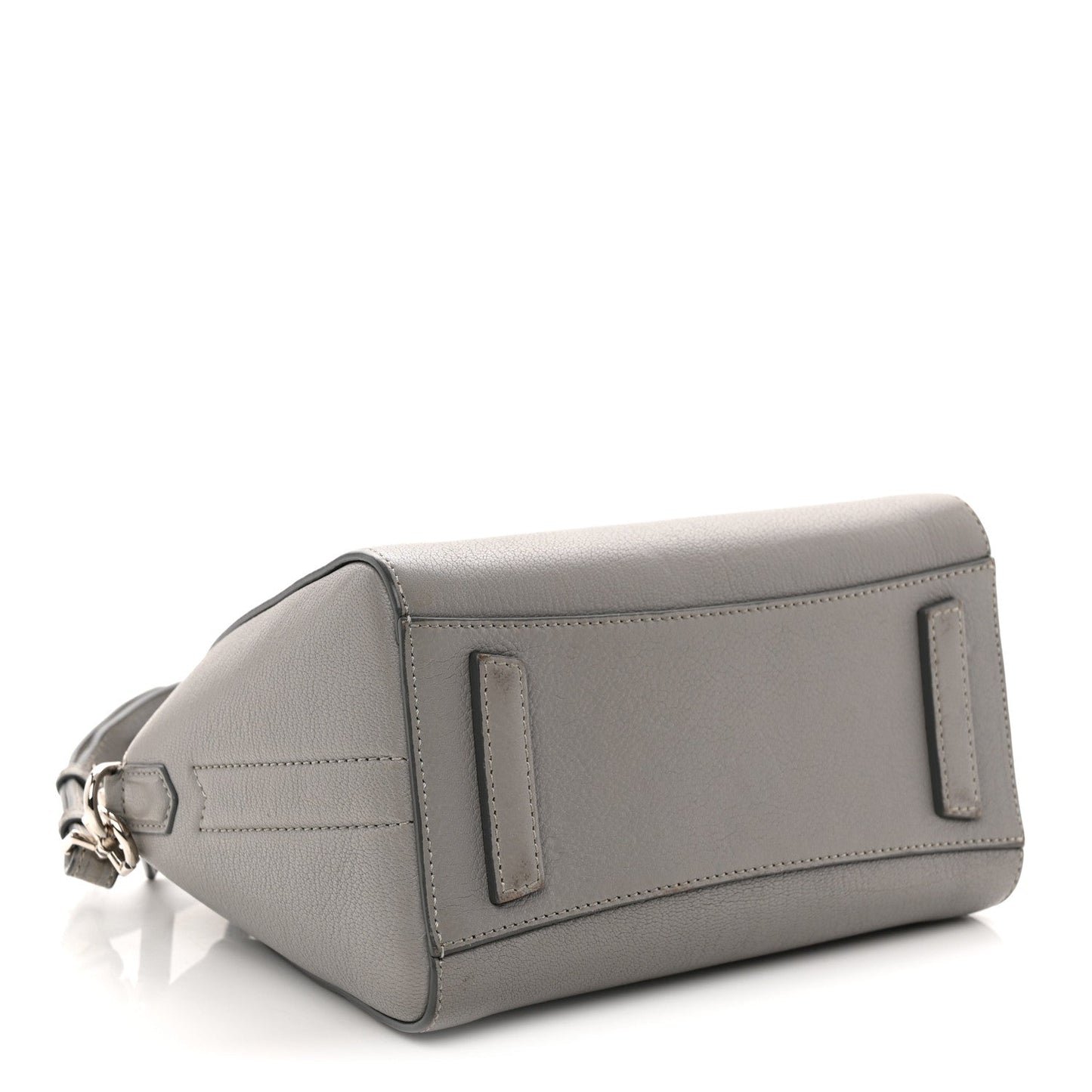 Sugar Goatskin Mini Antigona Pearl Grey