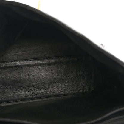 Caviar Quilted Jumbo Kelly Flap Black