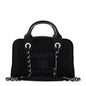 Mixed Fibers Small Deauville Bowling Bag Navy Blue