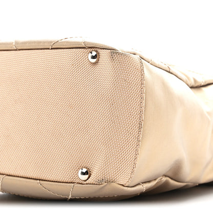 Metallic Coated Canvas Quilted Small Paris Biarritz Tote Gold