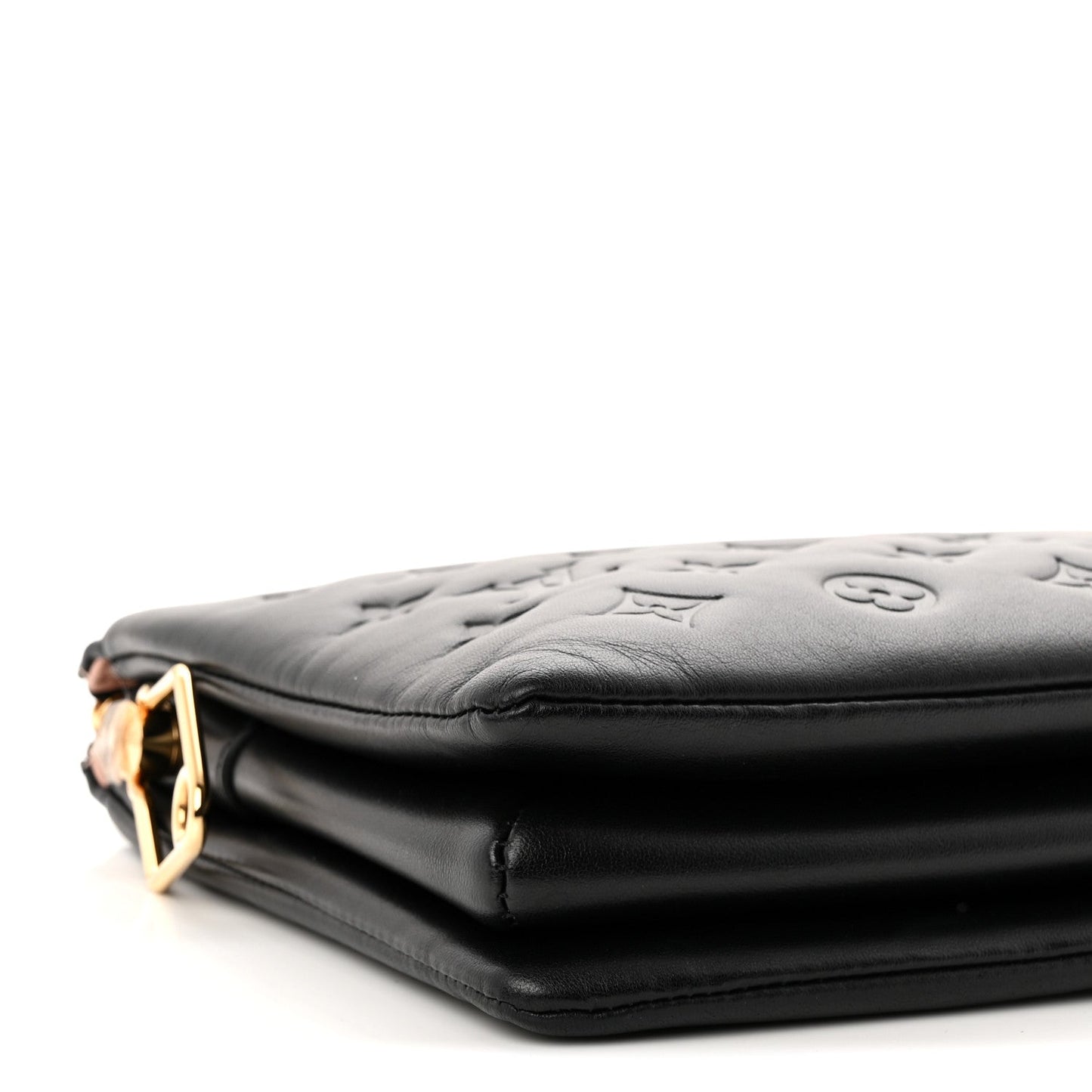 Lambskin Embossed Monogram Coussin PM Black