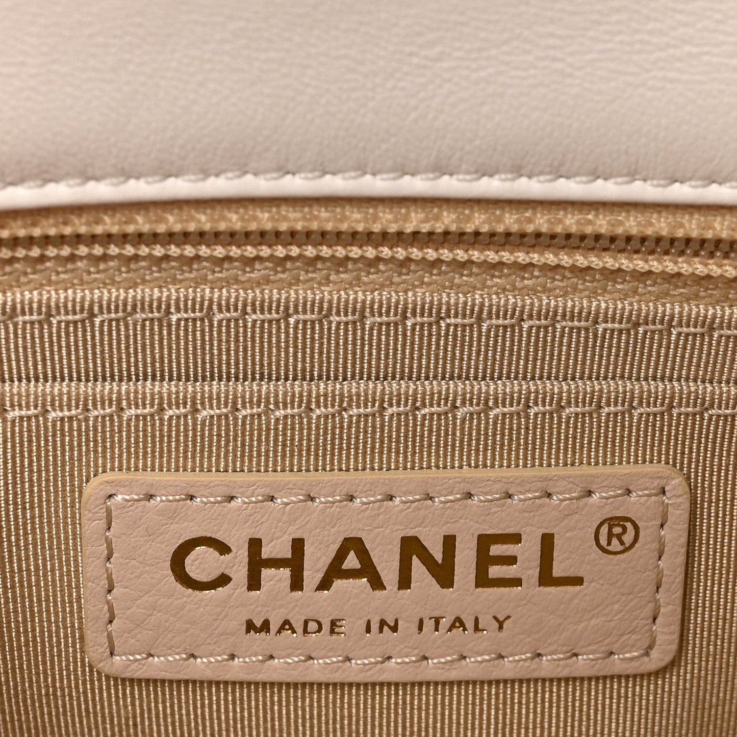 Lambskin Quilted Mini Romance Square Flap White
