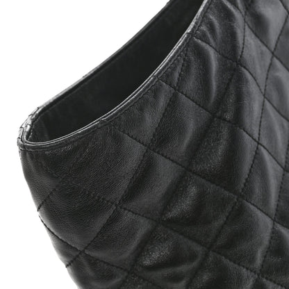 Lambskin Quilted Maxi Icare Shopping Tote Black