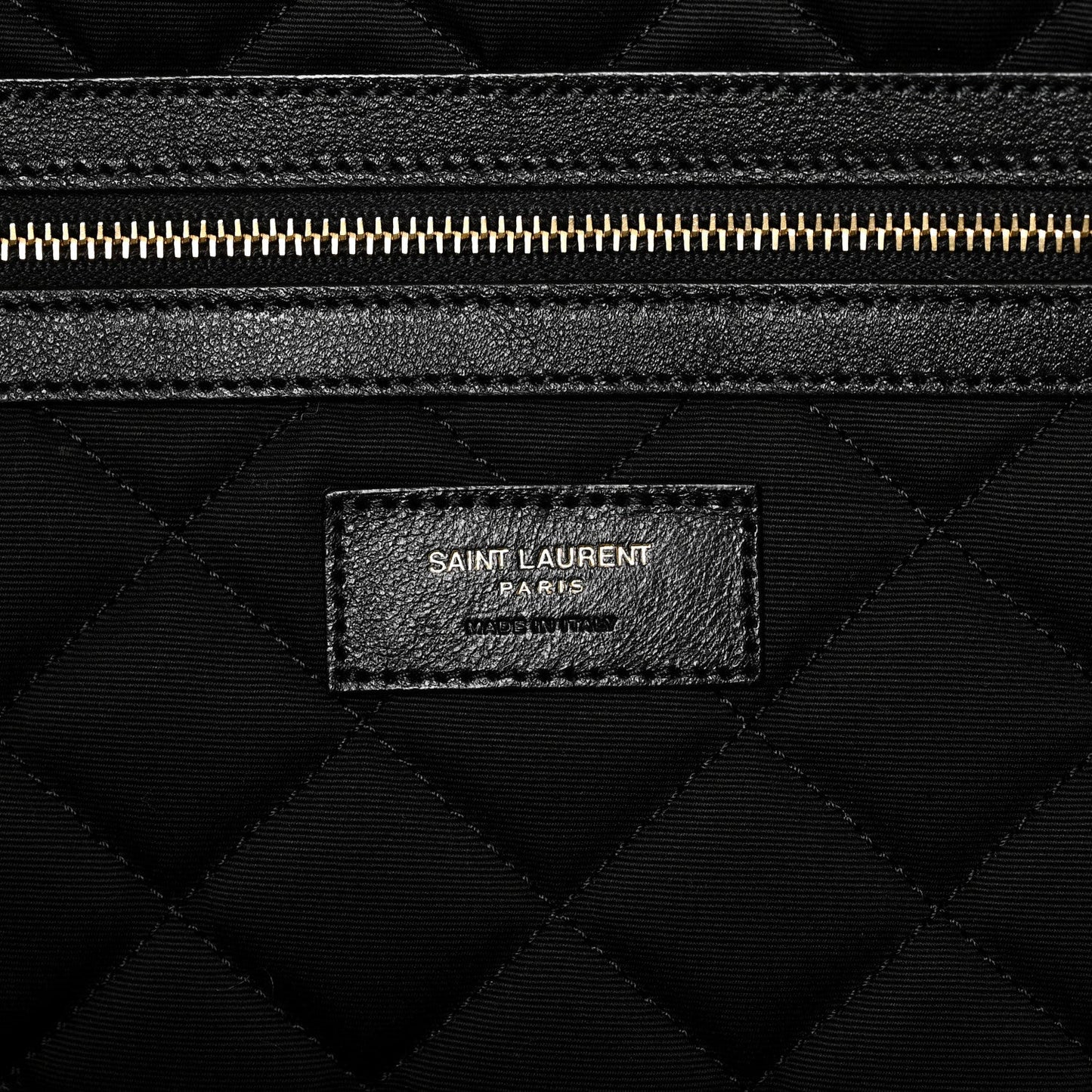 Calfskin Quilted ES Giant Travel Bag Black