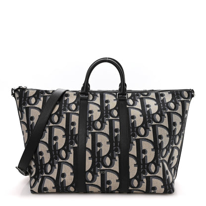 Maxi Oblique Jacquard Weekender 40 Beige Black