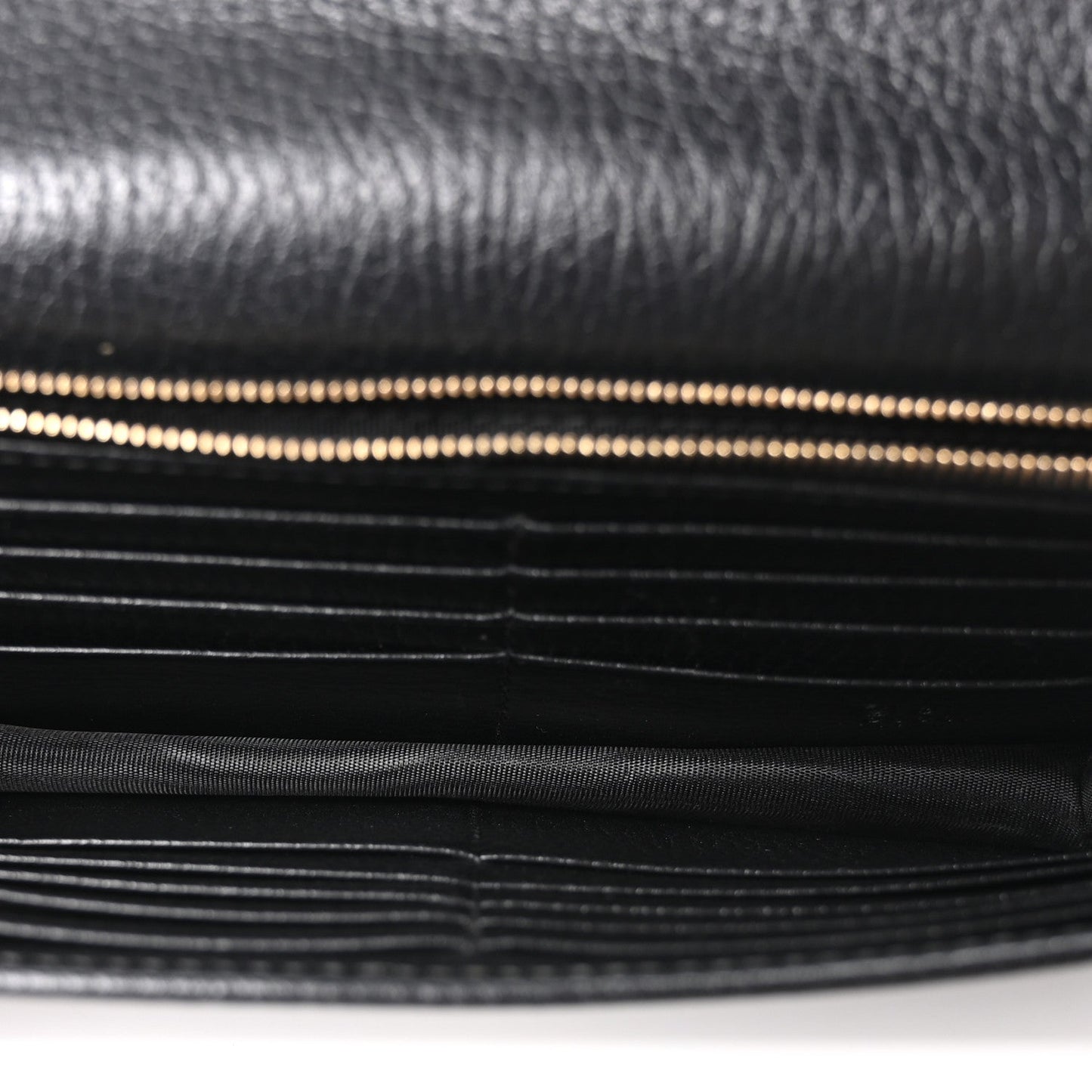 Dollar Calfskin Interlocking G Chain Wallet Black